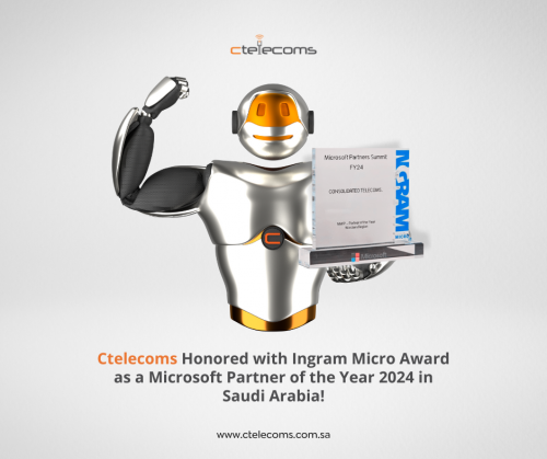 Ctelecoms Honored with Ingram Micro Award as a Microsoft Partner of the Year 2024 in Saudi Arabia!   